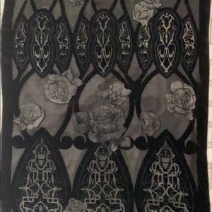 Black velveteen scarf